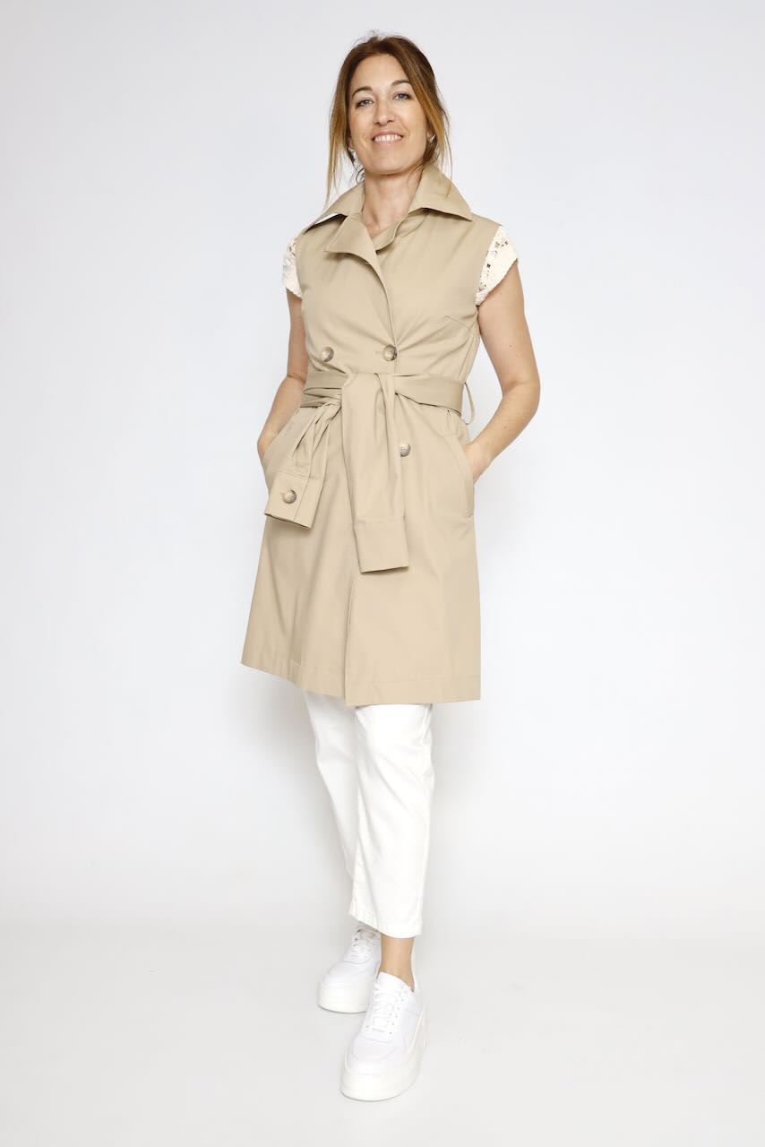 GABARDINA CHALECO P26AD803-BEIGE