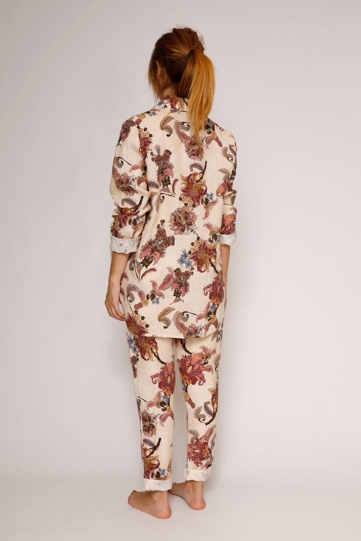 PANTALÓN  P26RU214-BEIGE/GRANATE