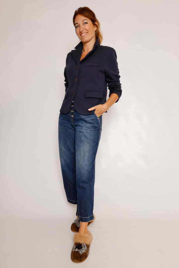CHAQUETA CORTA AZUL MARINO A26PL601