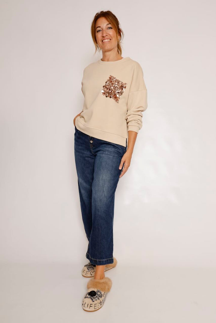SUDADERA BEIGE 12327