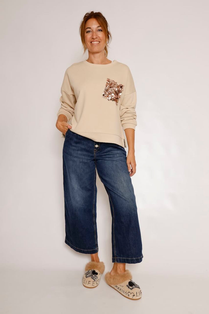 SUDADERA BEIGE 12327