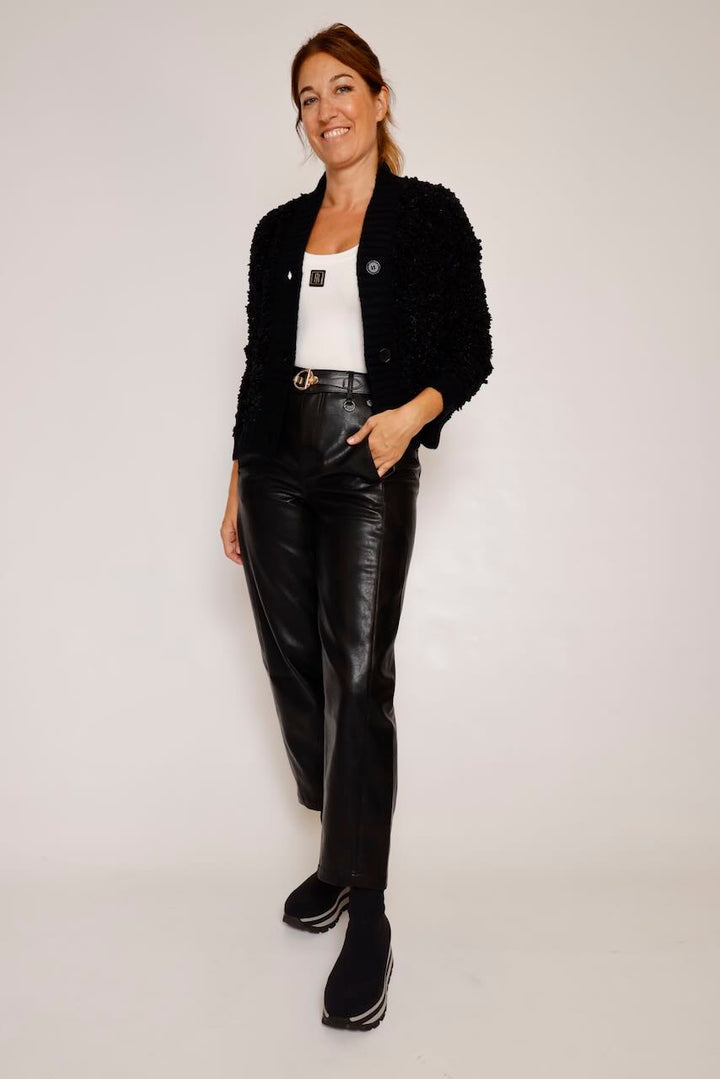 PANTALÓN GLOBO NEGRO ROSALIA BIKER