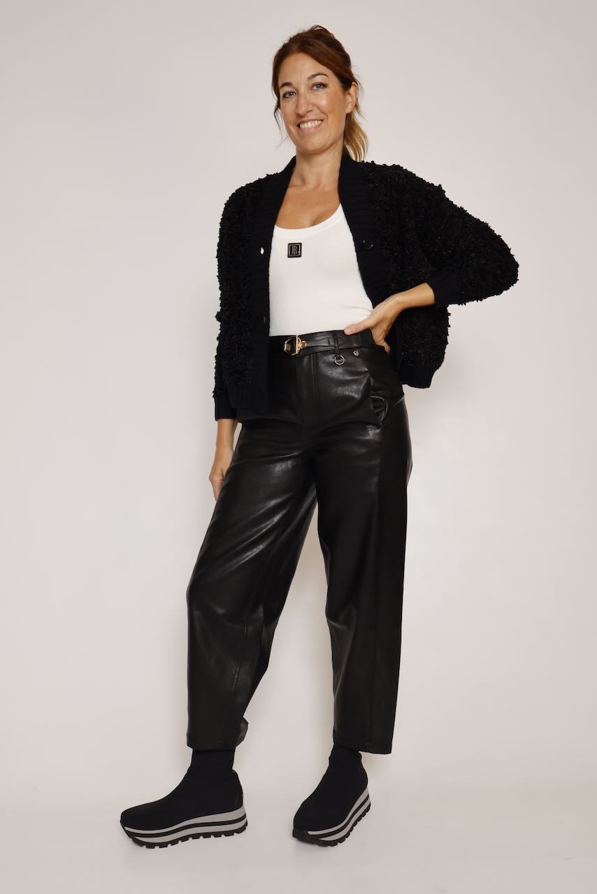 PANTALÓN GLOBO NEGRO ROSALIA BIKER