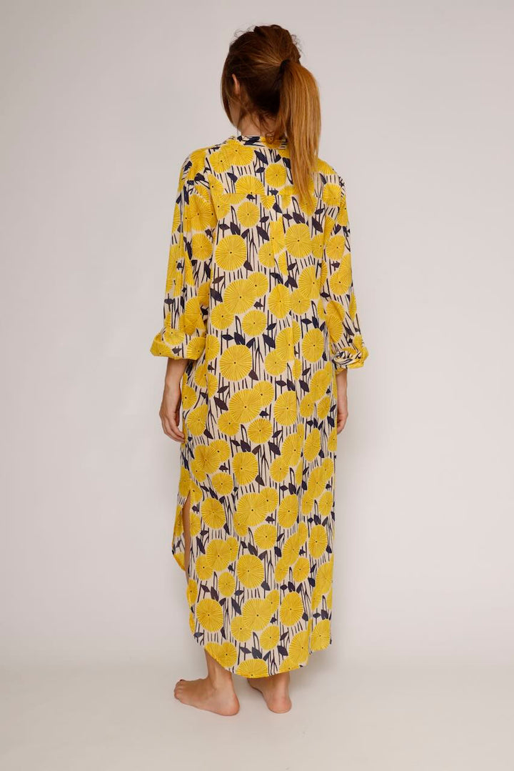 CAFTÁN PE3018-AMARILLO/MARINO