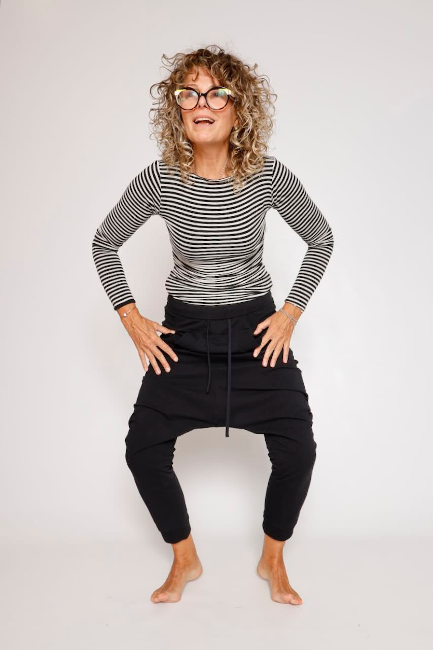 PANTALÓN DE TIRO CAÍDO NEGRO 3250106