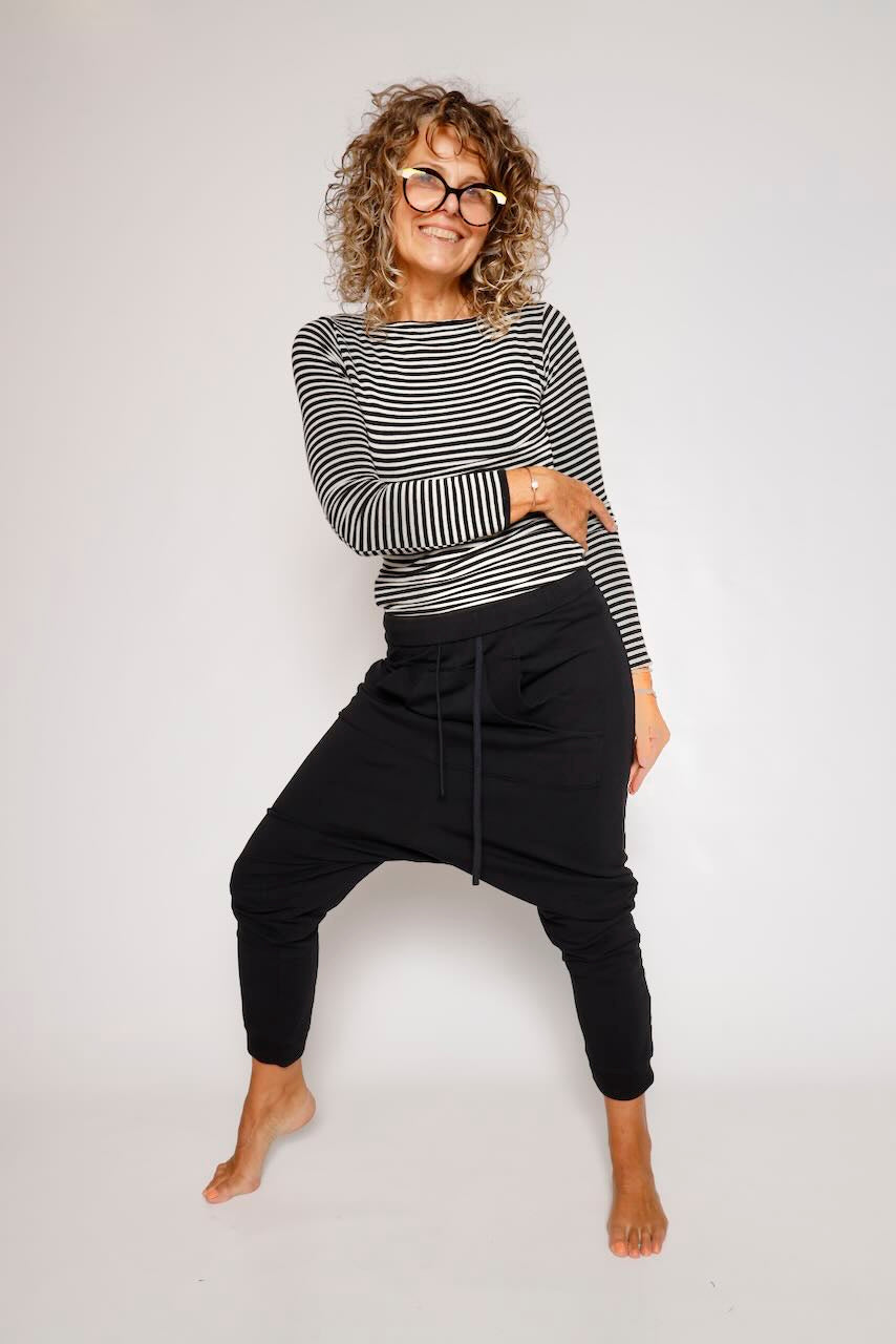 PANTALÓN DE TIRO CAÍDO NEGRO 3250106