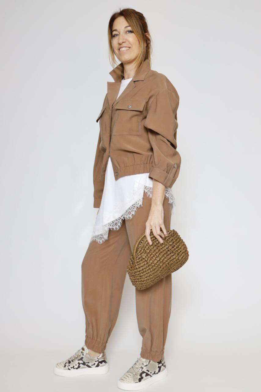 CHAQUETA CAMISA V0O3DIQ000-MARRON
