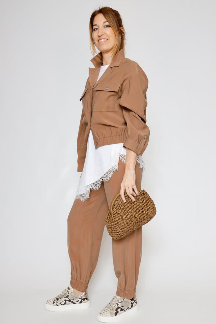 CHAQUETA CAMISA V0O3DIQ000-MARRON