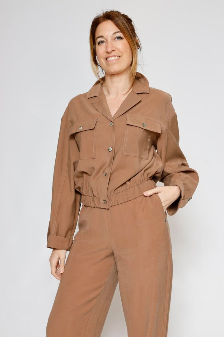 CHAQUETA CAMISA V0O3DIQ000-MARRON