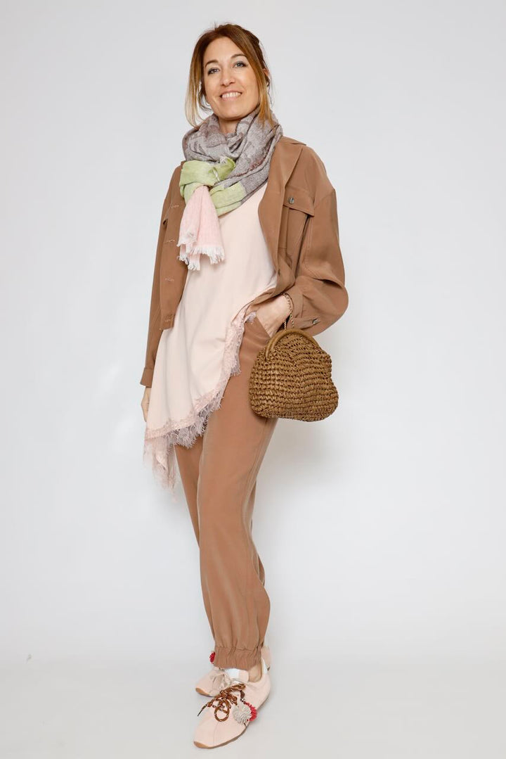 PAÑUELO SS592-VERDE/ROSA