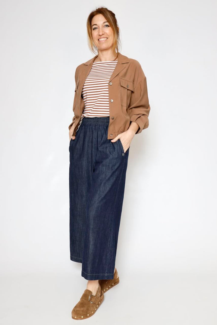 CAMISETA P26BU415-BLANCO/MARRON