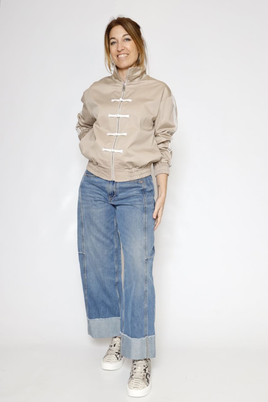 CHAQUETA BOMBER P26DD611-BEIGE