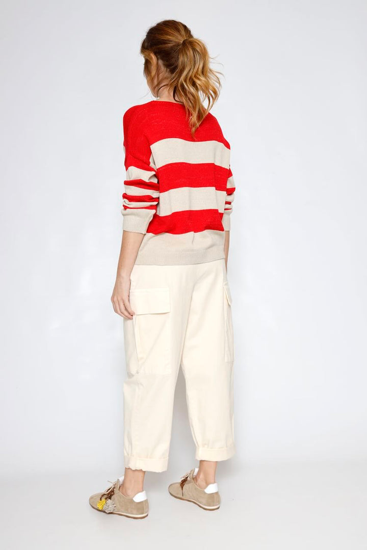 JERSEY M8510P8052-BEIGE/ROJO
