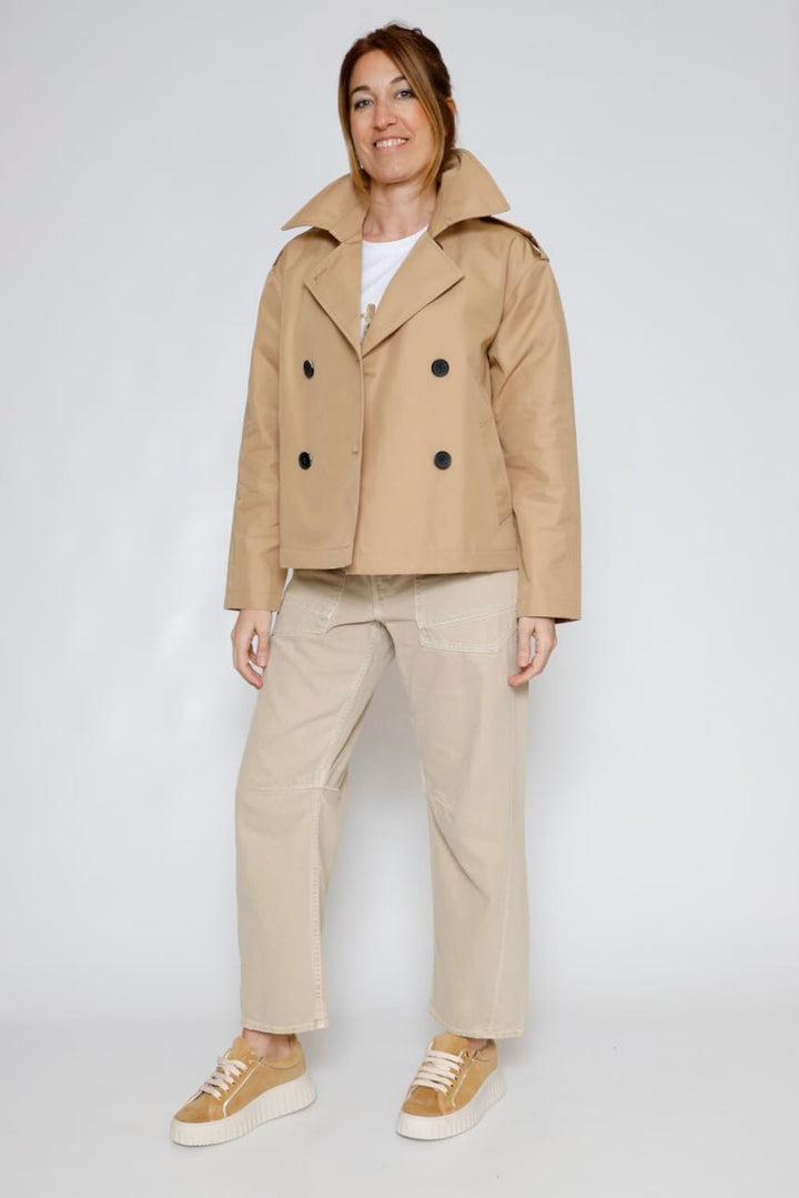 GABARDINA CORTA FLLUVIA-BEIGE