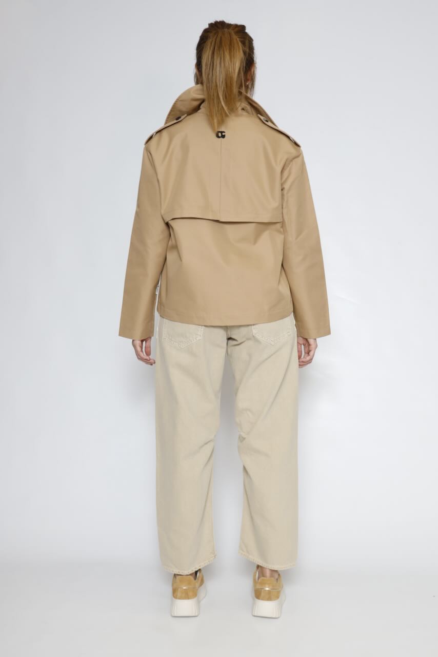 GABARDINA CORTA FLLUVIA-BEIGE