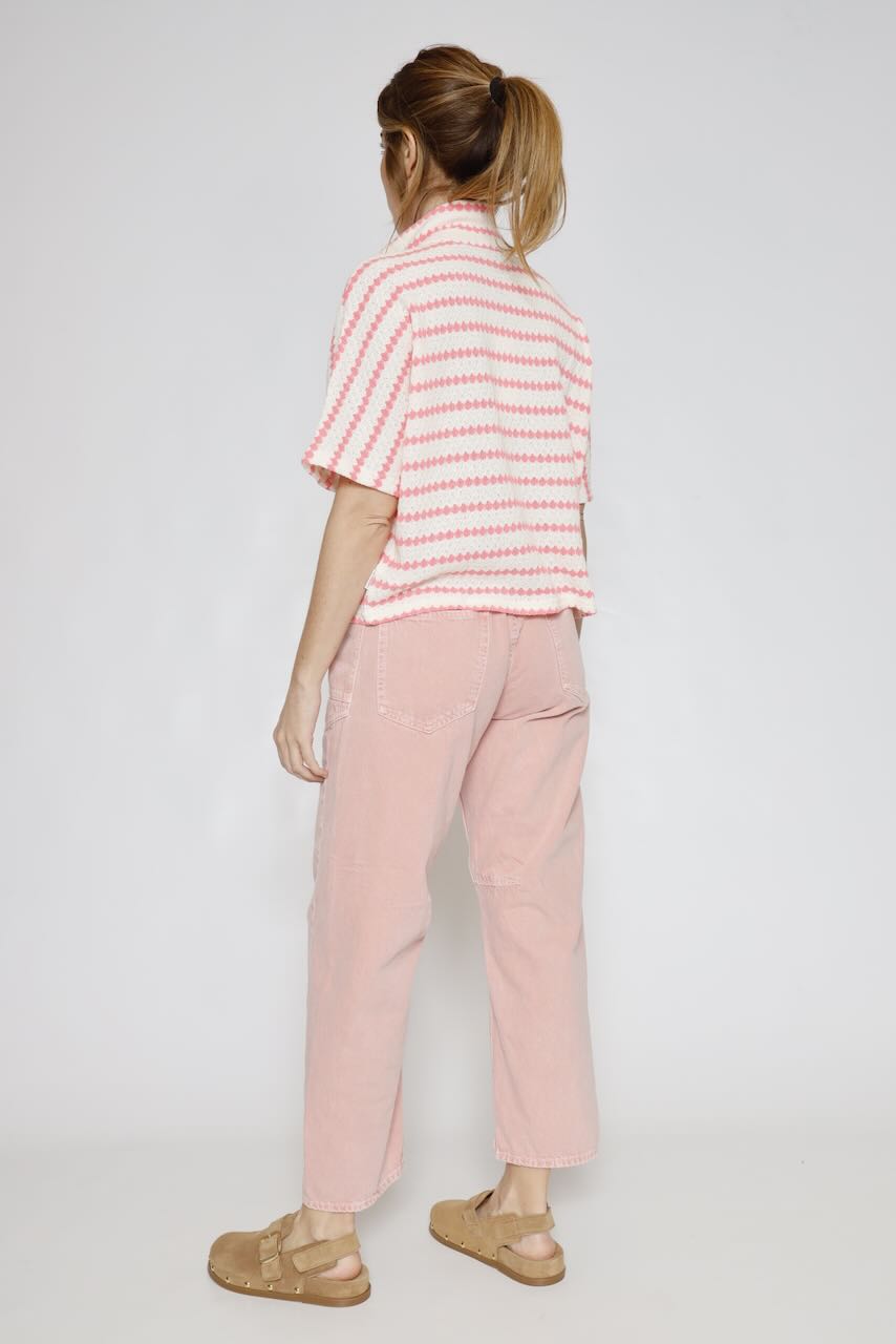 CAMISA FCLEO-ROSA/BEIGE