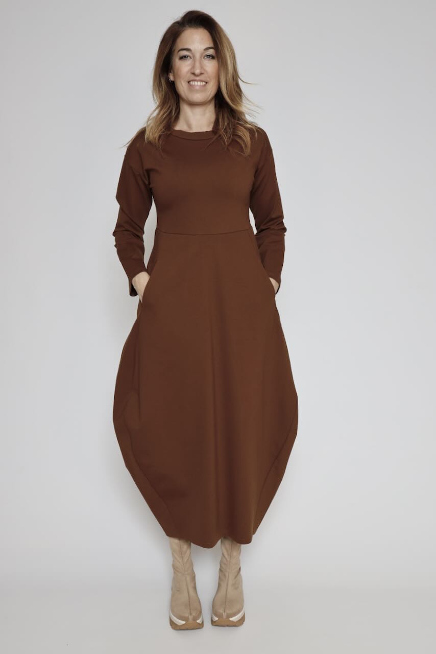 VESTIDO A25AP701-CARAMELO