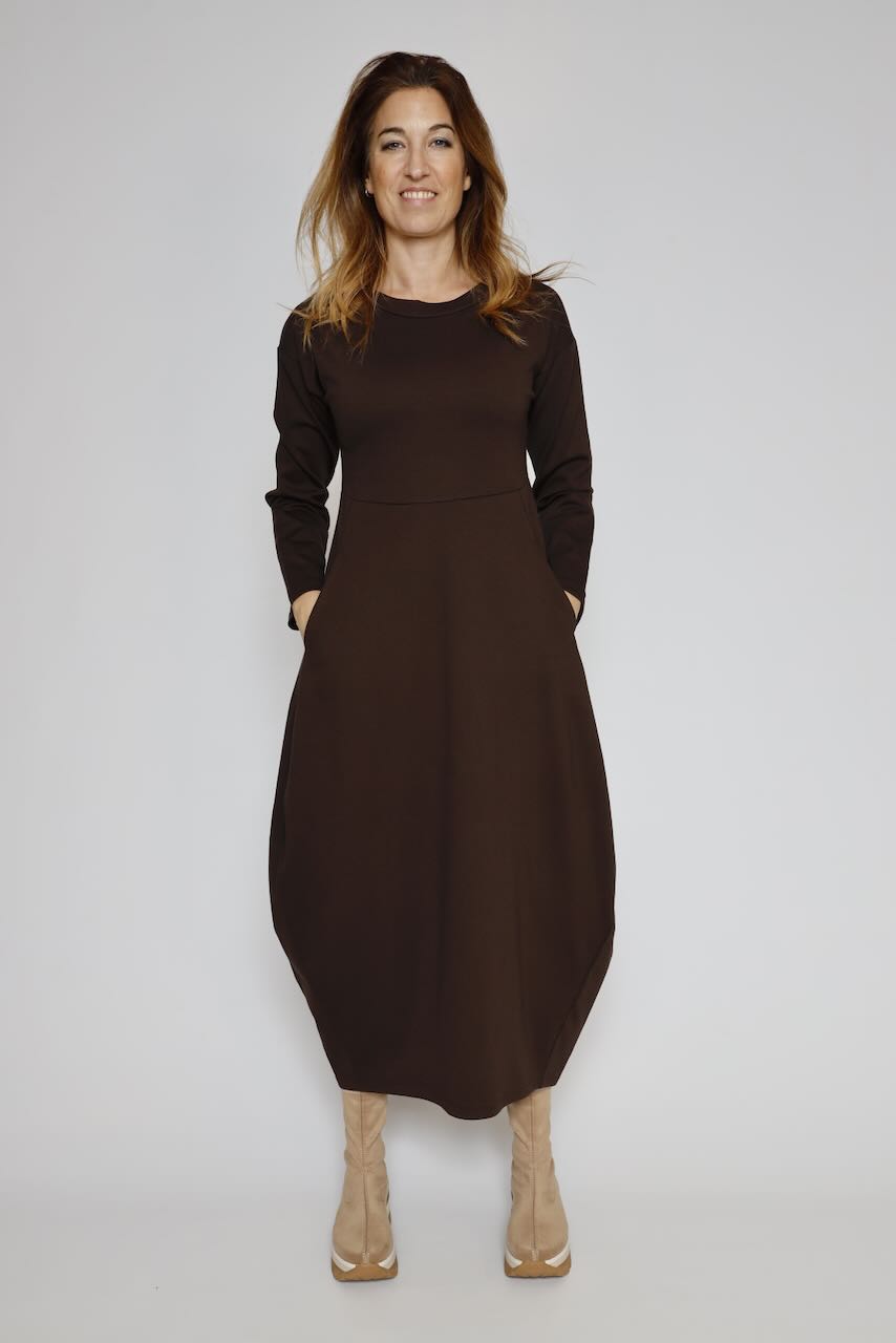 VESTIDO A25AP701-MARRON
