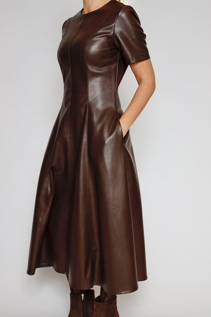 VESTIDO A25MO701-MARRON