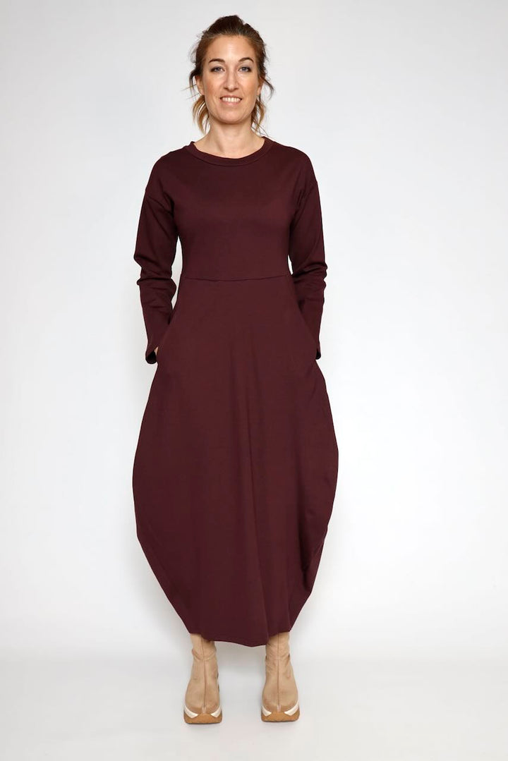 VESTIDO A25AP701-BURDEOS