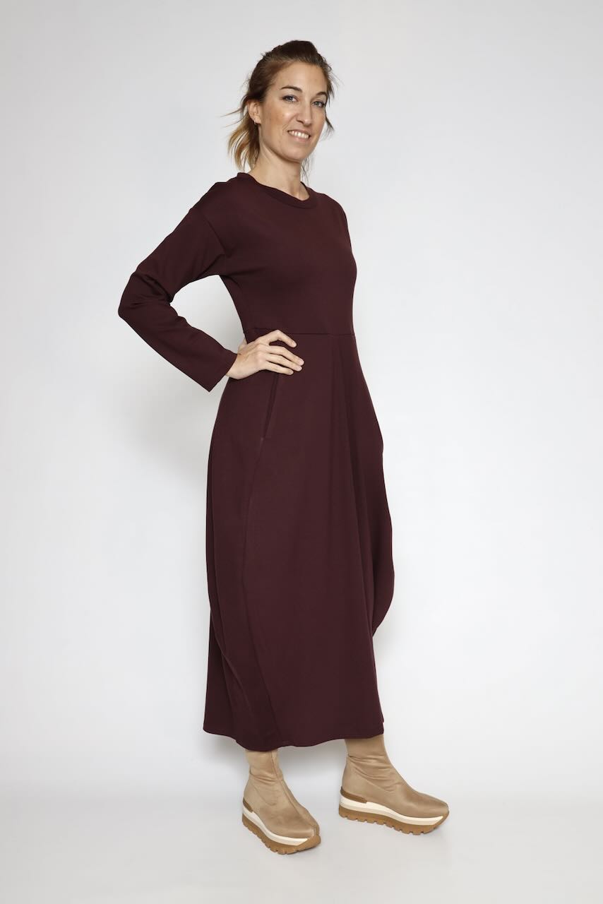 VESTIDO A25AP701-BURDEOS