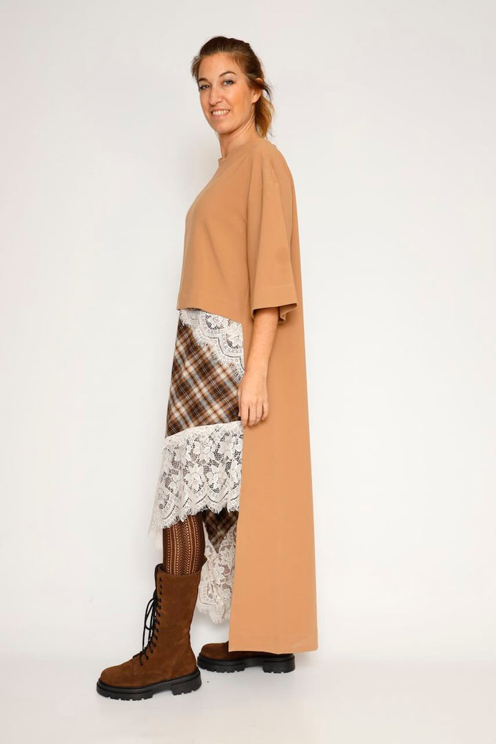 VESTIDO A25RU701-MULTI MARRON