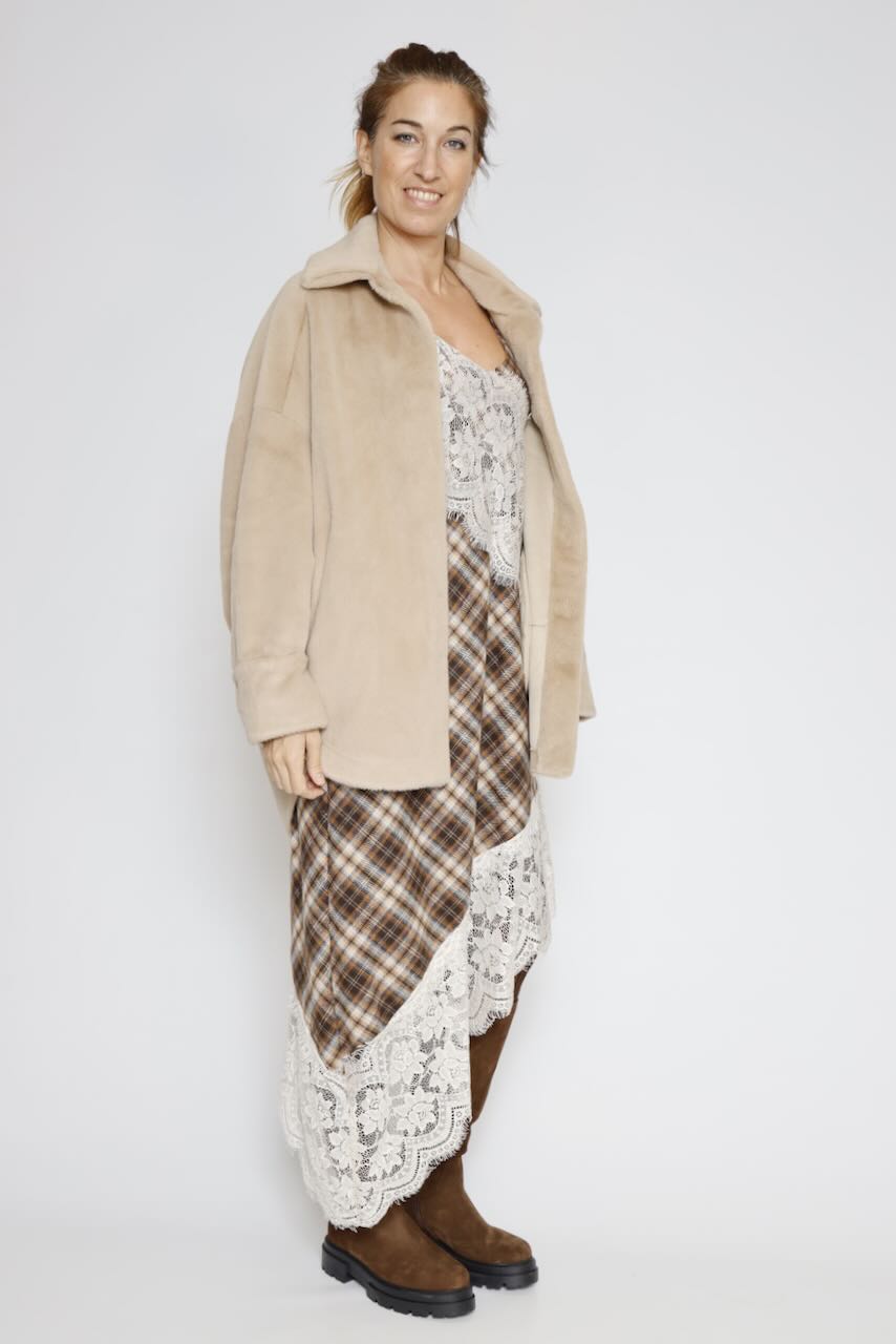 VESTIDO A25RU701-MULTI MARRON