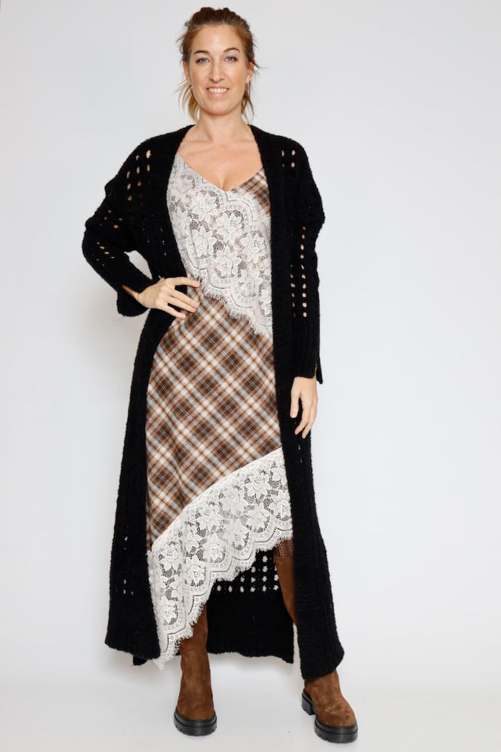 VESTIDO A25RU701-MULTI MARRON