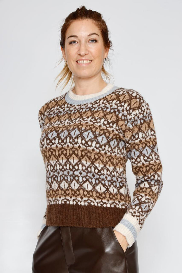 JERSEY 12695-LATTE/MARRRON