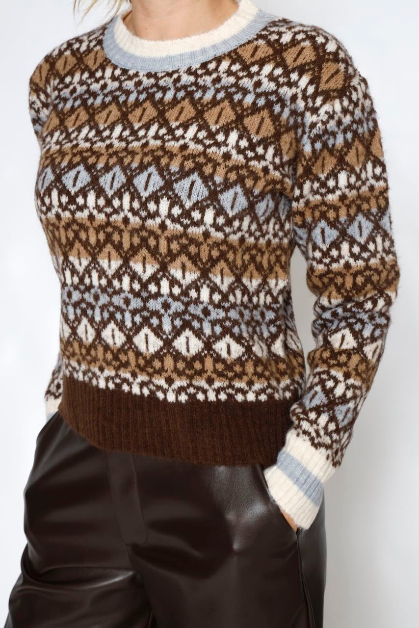 JERSEY 12695-LATTE/MARRRON