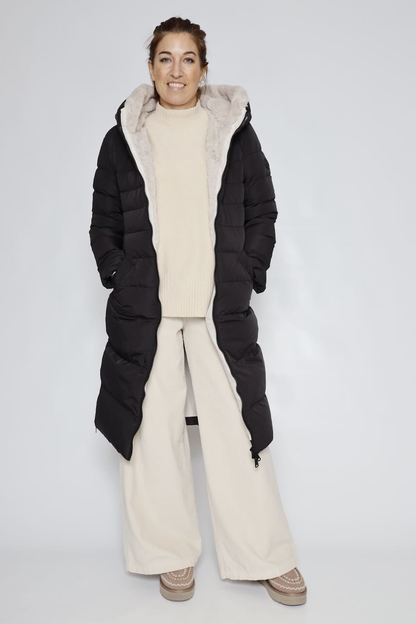 PLUMIFERO KEILAFUR.7002511-NEGRO/BEIGE