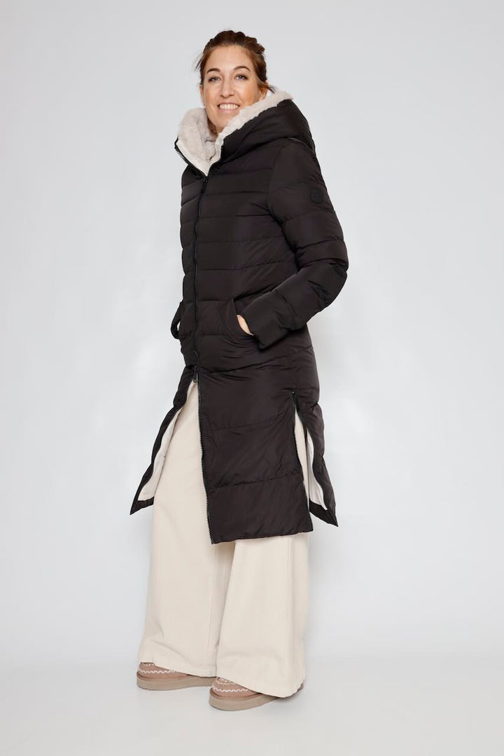 PLUMIFERO KEILAFUR.7002511-NEGRO/BEIGE