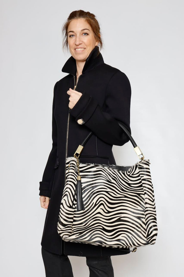 BOLSO CEBRA NEGRO BLANCO CV65872-NEGRO/BLANCO