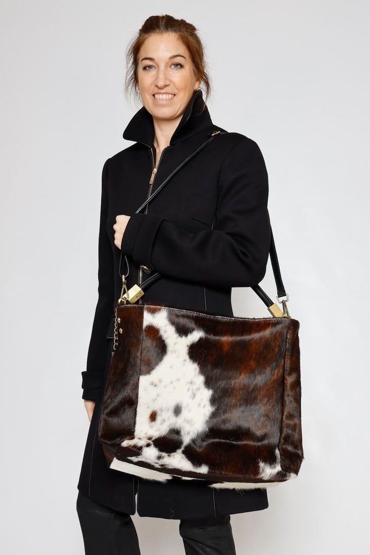 BOLSO POTRO CV65872-BLANCO/MARRON