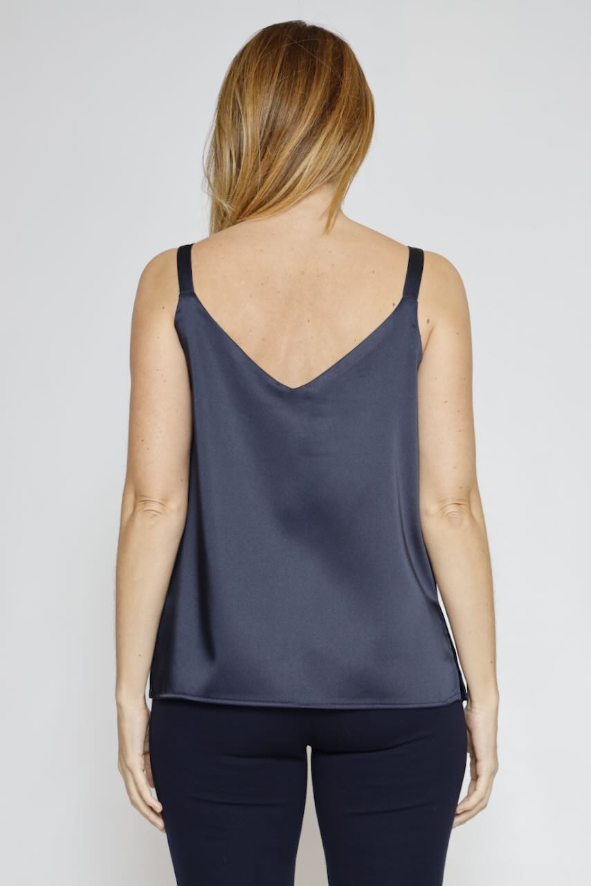 Top de satén con tirantes 54-2234-MARINO