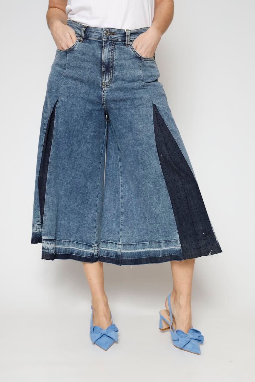 FALDA PANTALON SVB006D466R9-BLU DENIM