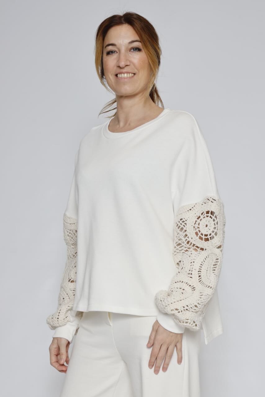 SUDADERA A25DL417-LATTE