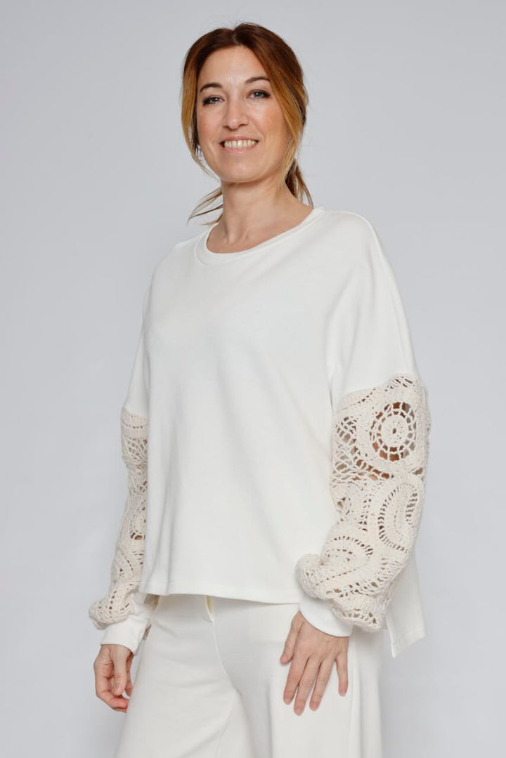 SUDADERA A25DL417-LATTE