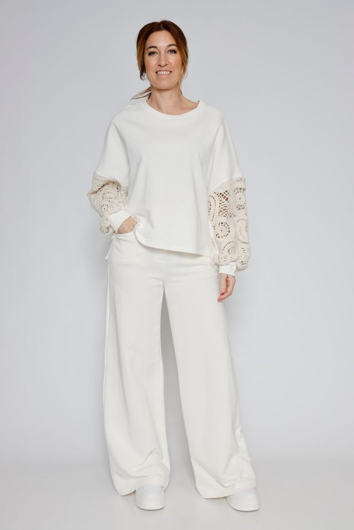 SUDADERA A25DL417-LATTE