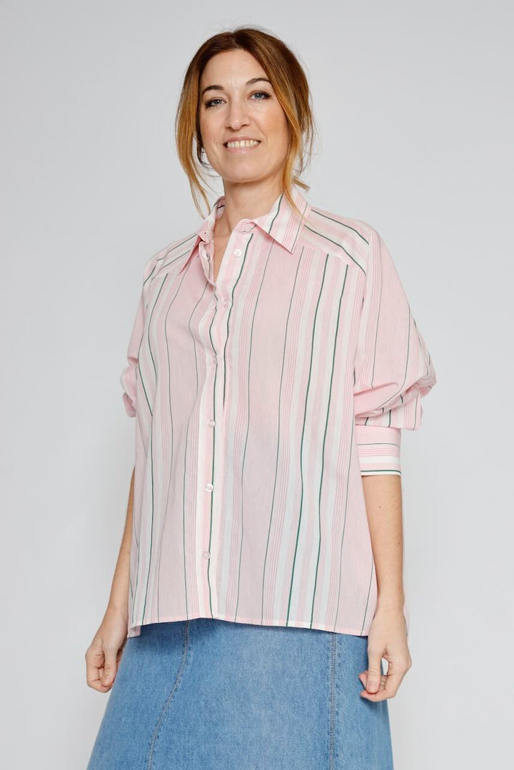 CAMISA BY10249-ROSA/VERDE