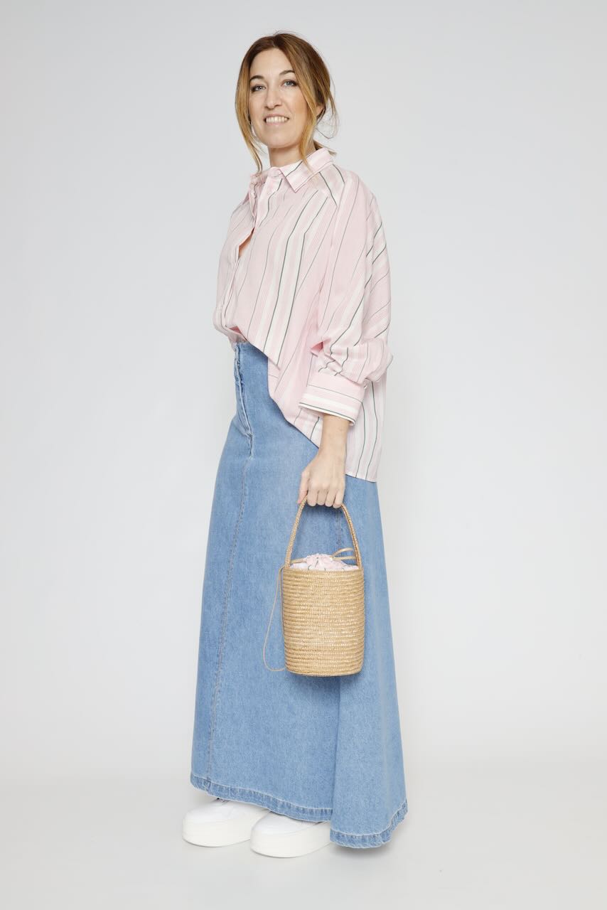 CAMISA BY10249-ROSA/VERDE