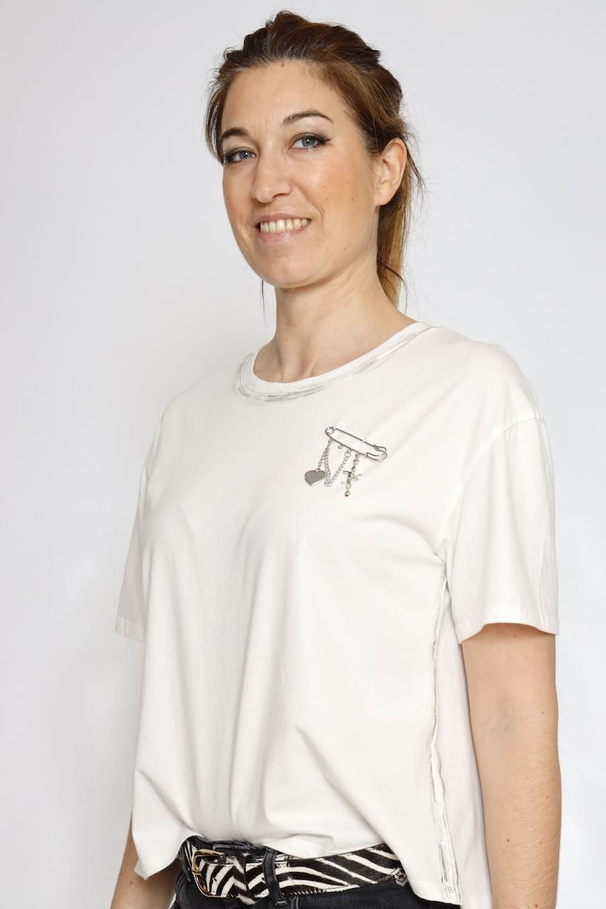 CAMISETA TISSALIA FOIL-BLANCO