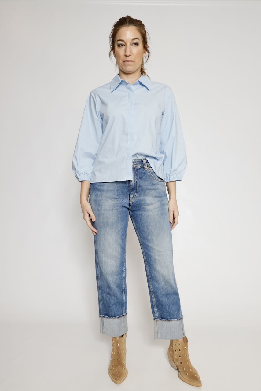 CAMISA BY10256-CELESTE