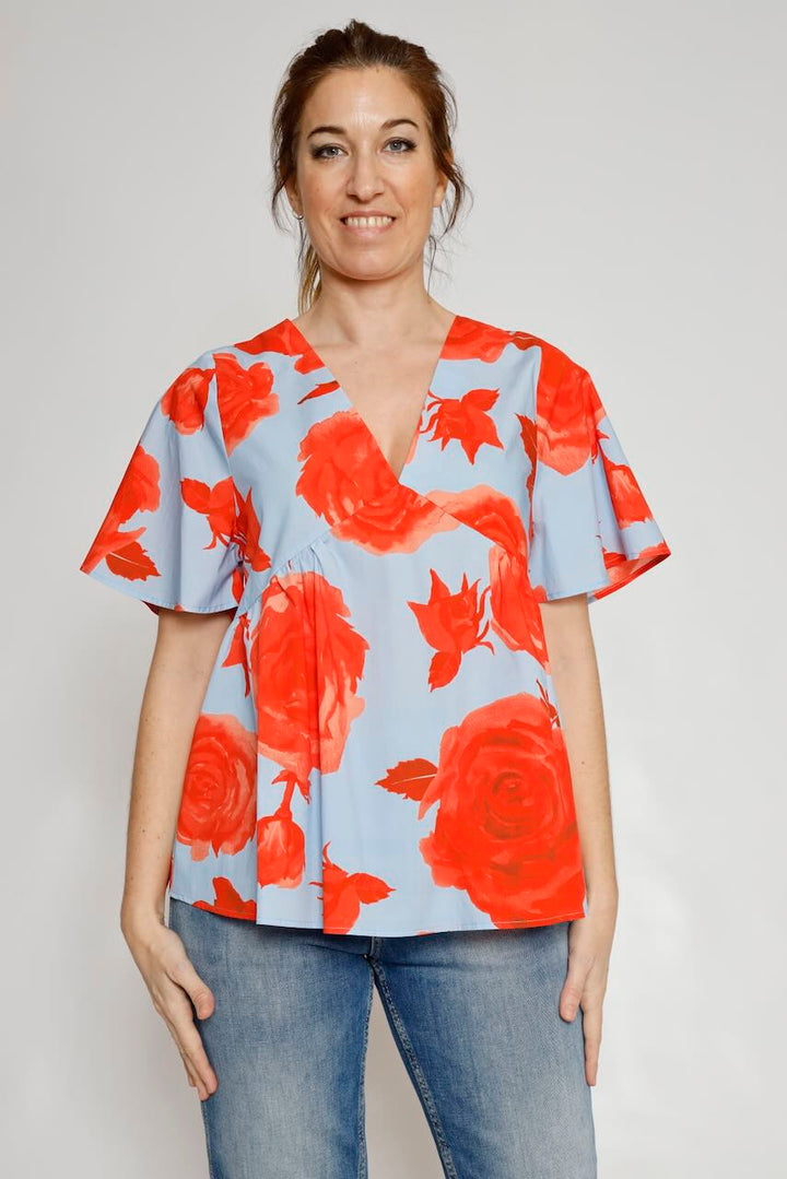 BLUSA BY10248-AZUL/NARANJA