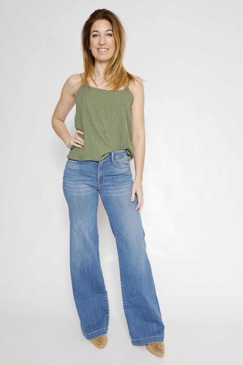 TOP ELJY PLAIN-MILITAR