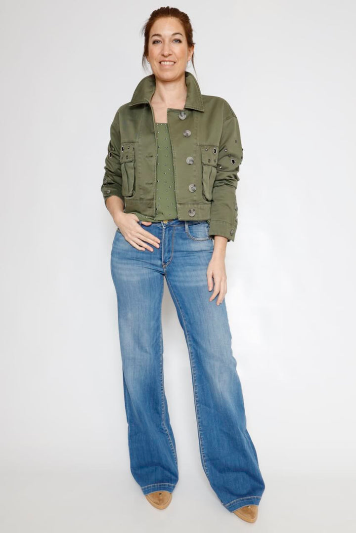 CHAQUETA VELY PLAIN-MILITAR