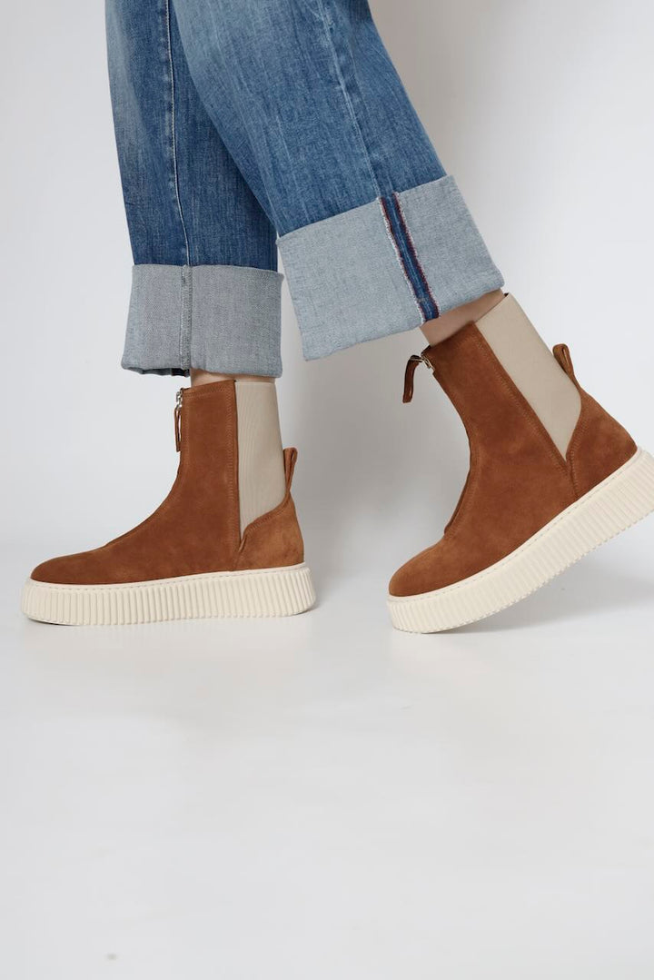 BOTIN CREMALLERA FRONTAL 6081-MARRON