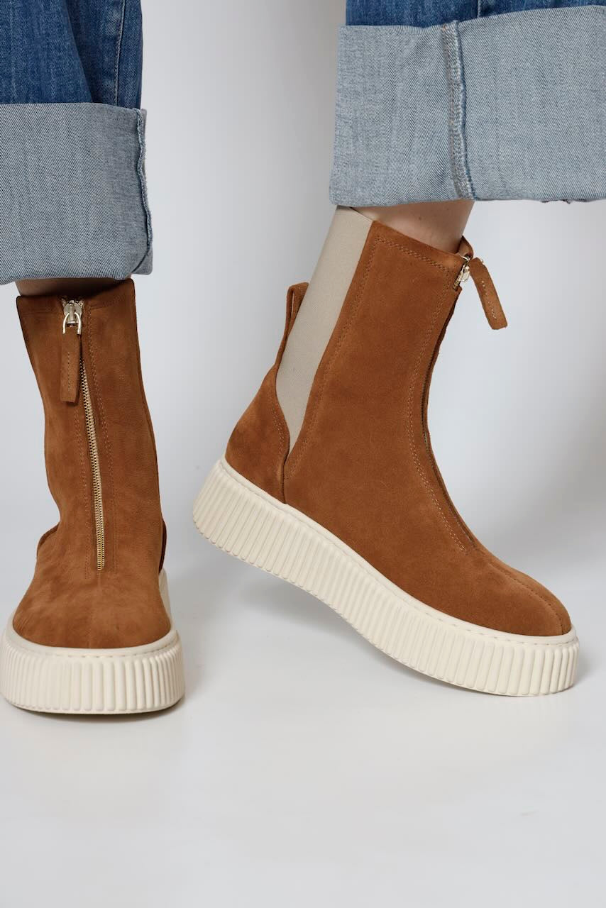 BOTIN CREMALLERA FRONTAL 6081-MARRON