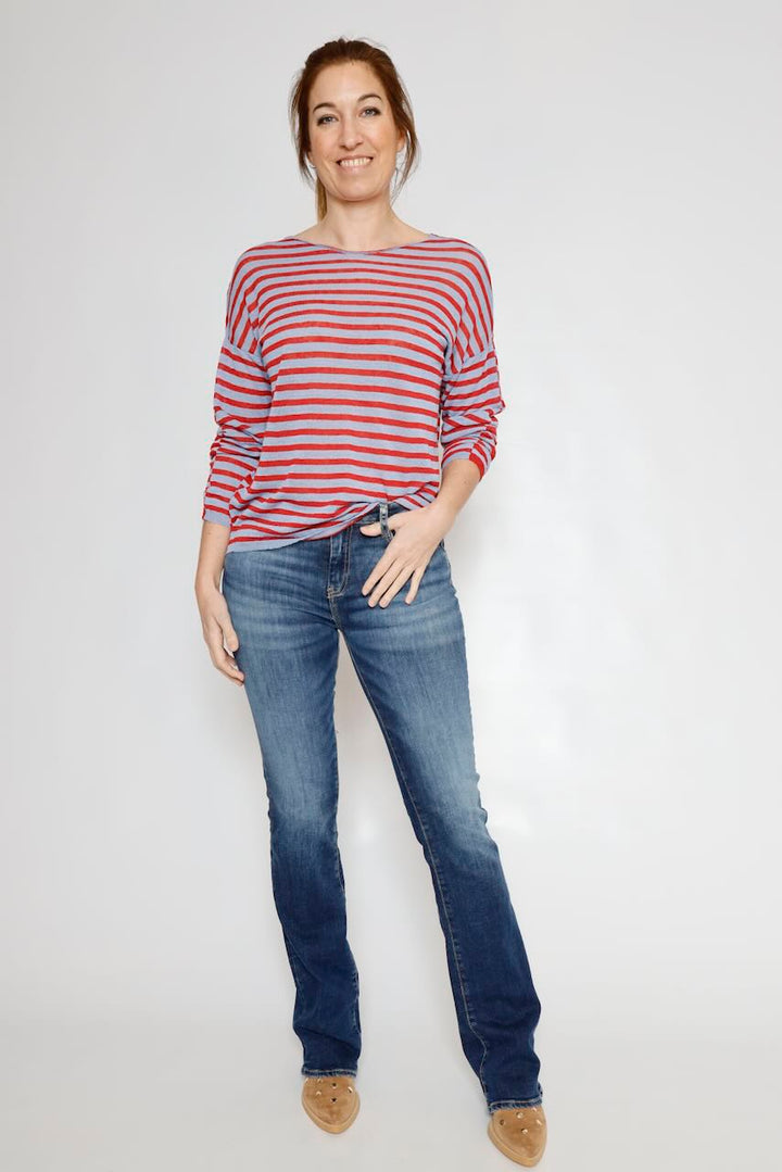 JERSEY BY10018-ROJO/AZUL