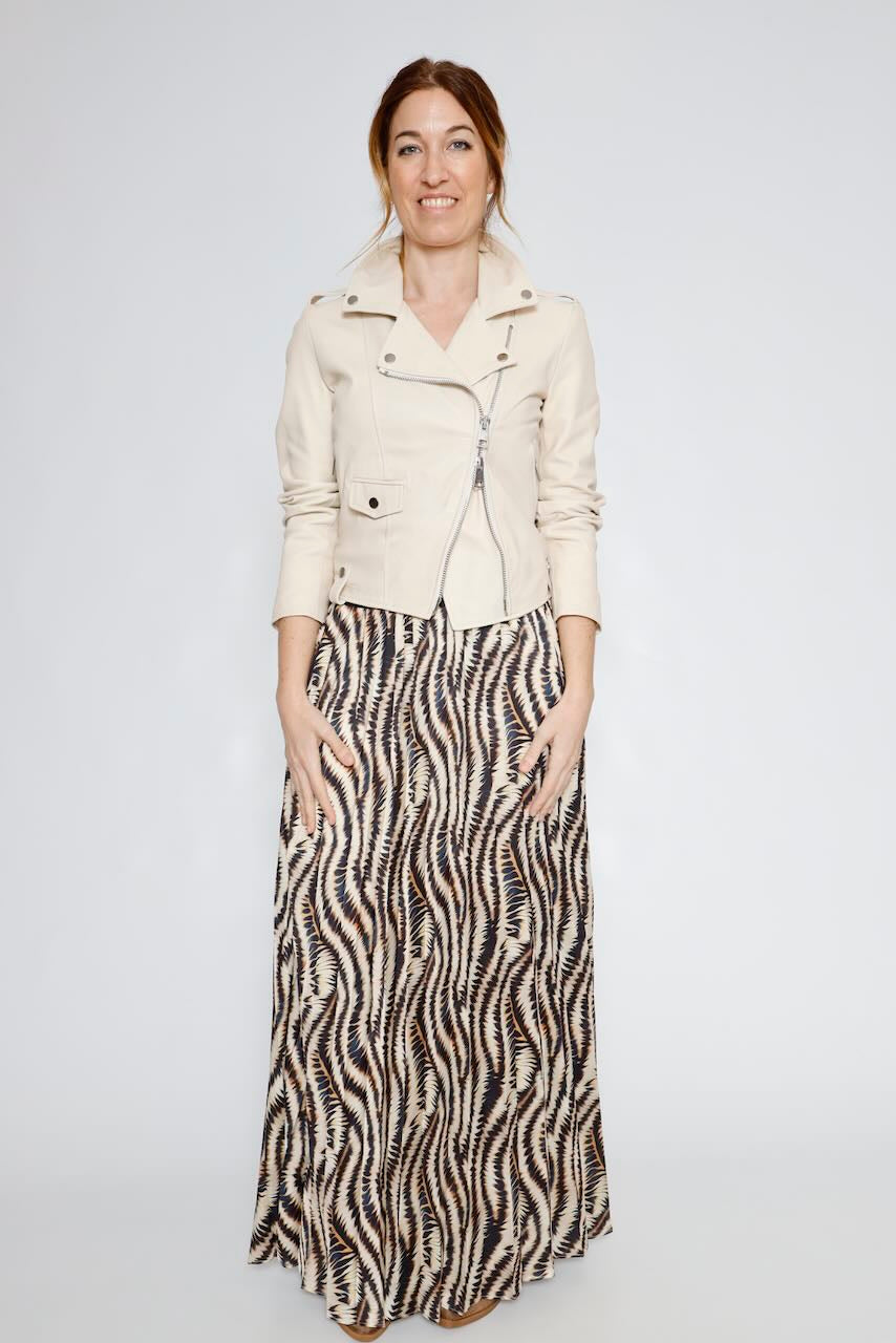 FALDA JENDALE FIRE-NEGRO/BEIGE